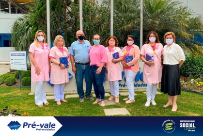 Rede Feminina de Combate ao Câncer de Ibirama visita Pré-vale e promove palestra de conscientização com as mulheres da empresa Foto 1