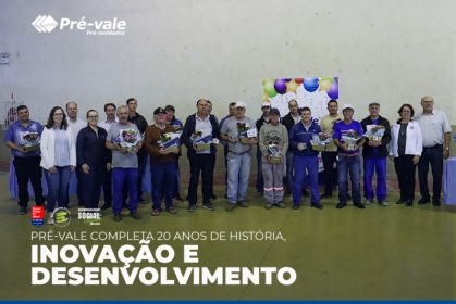 Pré-vale completa 20 anos de história, inovação e desenvolvimento